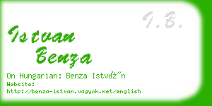 istvan benza business card